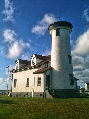 1856 Lighthouse Tower, Coast Guard Station, Brant Point, Nantucket by Ron Gunzburger