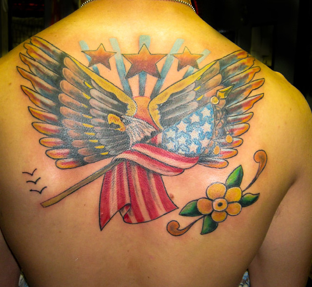 Eagle Old School Tattoo Old Sailor Jerry tattoo Flash upgraded for 2011