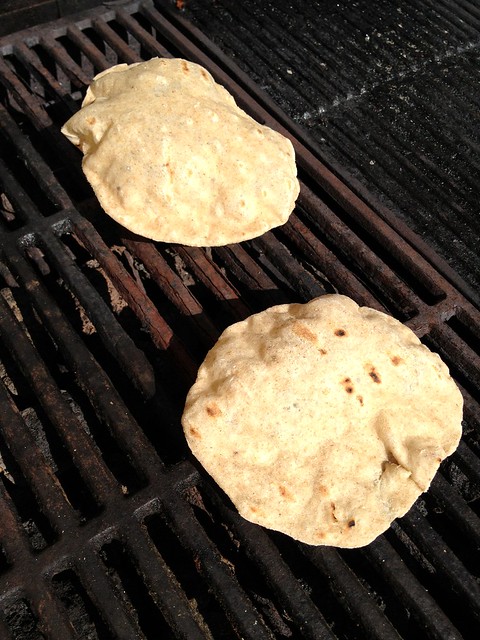 Chapatti on the grill