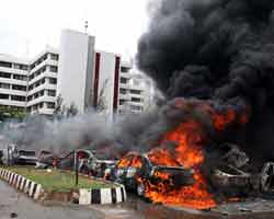 The bombing of the Nigerian Police headquarters in Abuja in June 2011 sent shockwaves throughout the country. The authorities have blamed the attack on the Boko Haram group based in the north of the West African state. by Pan-African News Wire File Photos