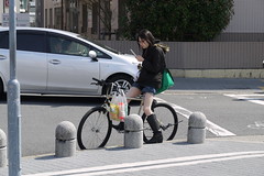 Japanese Woman Bicycle Kyoto