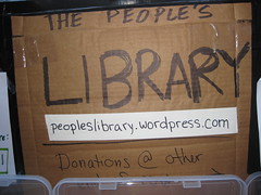 The People's Library Sign At Occupy Wall Street
