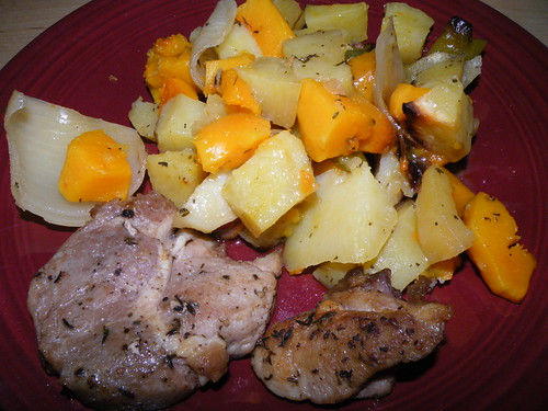 Pork with fall vegetables