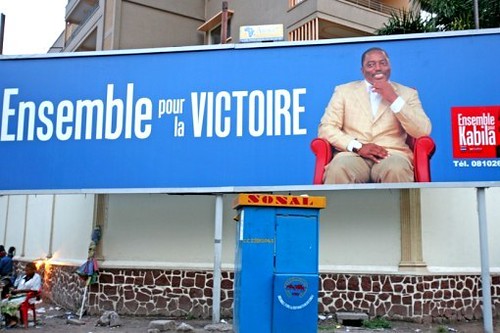 Democratic Republic of Congo President Joseph Kabila portrayed in a campaign billboard. The national elections are slated for November 2011. by Pan-African News Wire File Photos