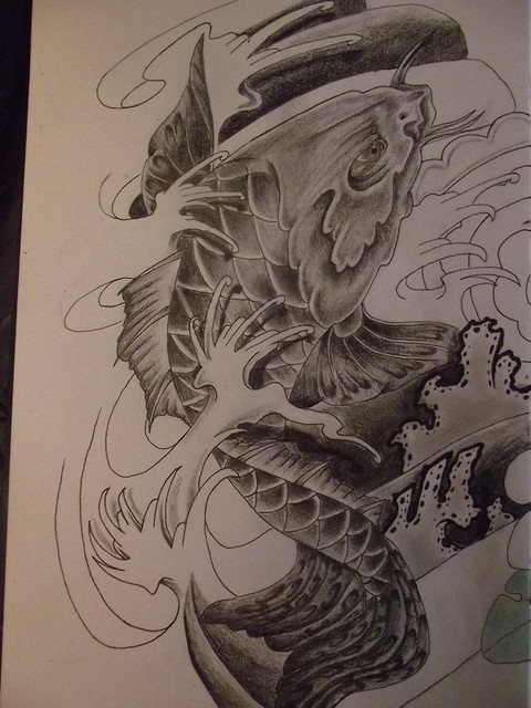 koi fish sketch preview for the sketch