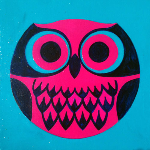 "Owl", acrylic on board 2011 by Jason Dryg