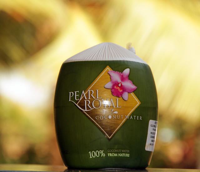 Plastic packaged coconut water