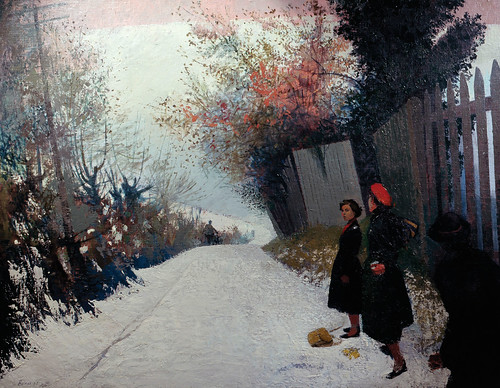 Lionel Bulmer - Footpath in the Snow [1954] by Gandalf's Gallery