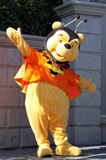 Winnie the Pooh dressed for Halloween