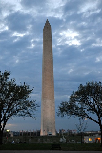Washington Monument! The sun had just set...