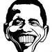 Barack Obama - Black & White Caricature