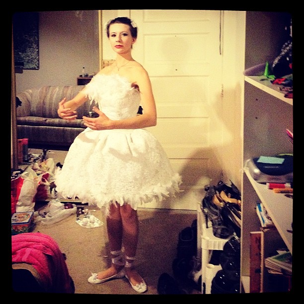 Mere in her White Swan costume