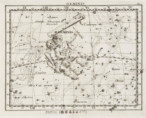 017-Flamsteed, John, 1804, Atlas celeste arranjado por Flamsteed, John. Gemini