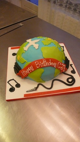 Globe Birthday Cake by CAKE Amsterdam - Cakes by ZOBOT