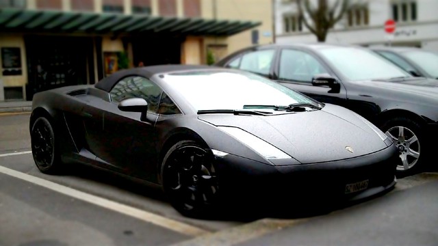 Matte Black Lamborghini Gallardo Convertible