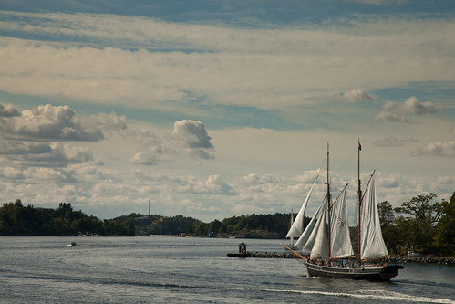 Sailing boat in Stockholm's archipelago