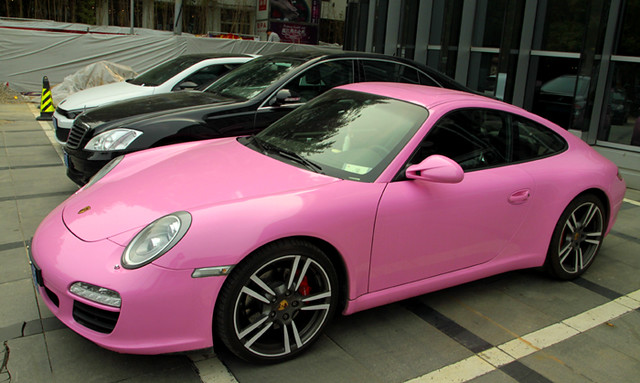 Pink Porsche Sanlitun Beijing Sanlitun in Beijing's Chaoyang District is