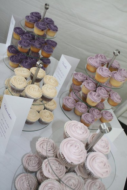 Wedding cupcake display They wanted the flavours kept separate 