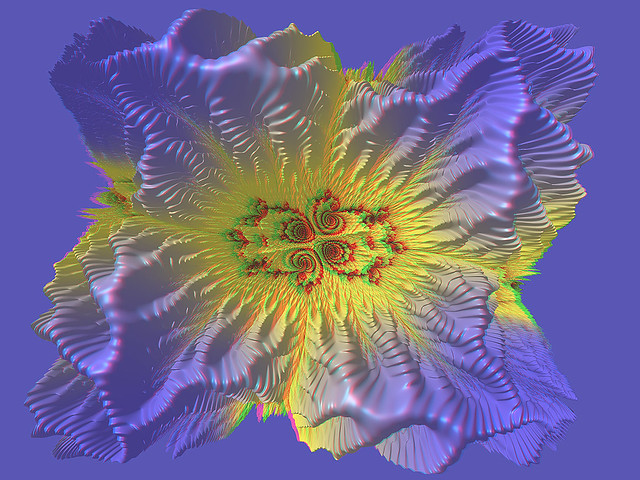 A fractal anaglyph based on Kent's very cool ZucchiniFlower image