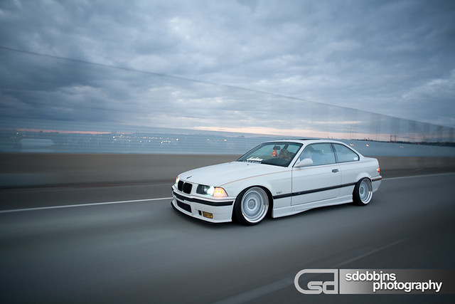 opportunity to shoot Nick's slammed M3 two nights ago right at sunset