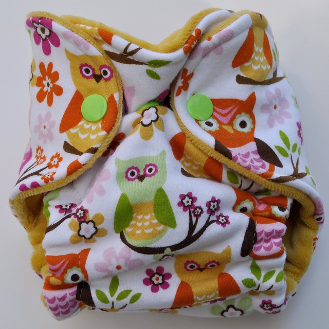 Bumstoppers Newborn Hybrid Fitted Sweet Owls **New Style**