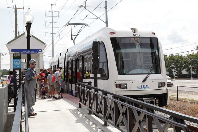 Grand Opening of The Tide light rail system in Norfolk, Virginia
