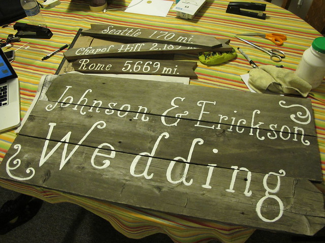 Handpainted Wedding Sign