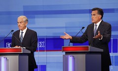 El candidato Romney en un debate electoral. Foto: IowaPolitics.com Flickr account