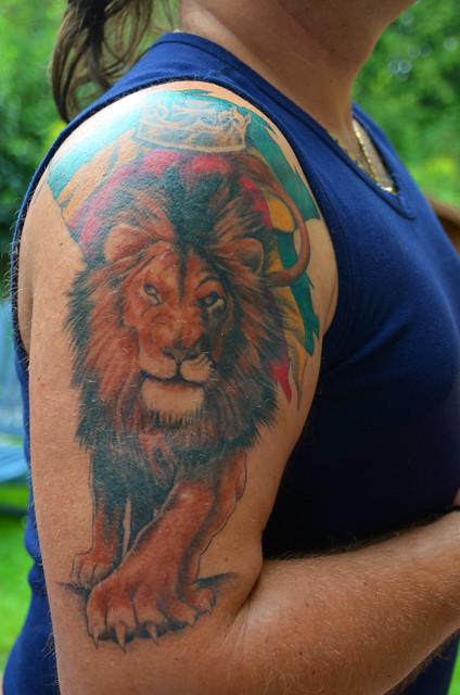 Rasta tattoo lion of Judah