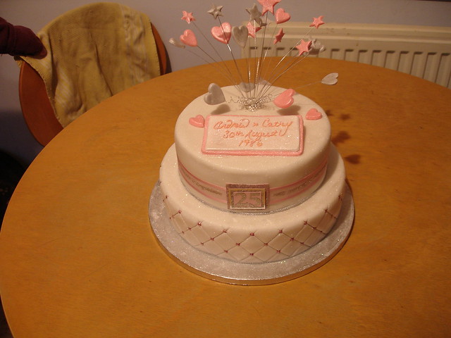 25th Wedding Anniversary Cake by Chloe's Cakes