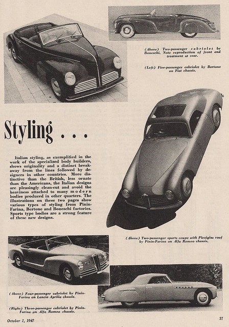 1947 Italian Cars Weeding out some old magazines scanned a few pages and 