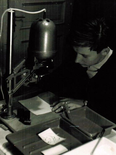 das erste Fotolabor - später eigenes Labor für die Diss, dann Labor am Gymn Olching eingerichtet