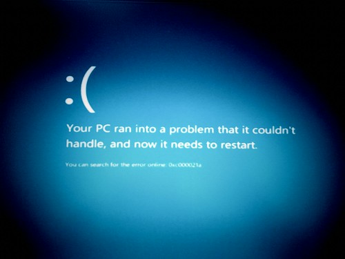 Great news: Windows has a brand new #bluescreen! #windows8
