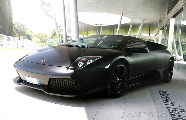 matte black Lamborghini Murcielago LP640