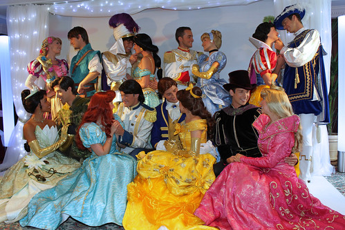 All the Disney Princes and Princesses come out to say farewell!