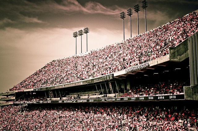 JordanHare Stadium in Auburn Alabama on the first football game of the 2011 