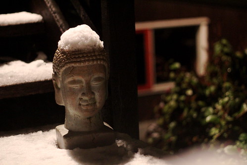 Snow on the Buddha