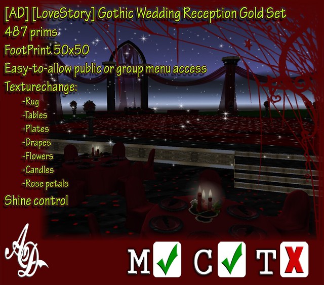 AD LoveStory Gothic Wedding Reception Gold Set Promo