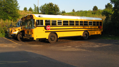 Bluebird school buses.  Glenview Illinois USA. August 2011. by Eddie from Chicago