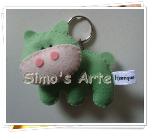 Chaveiro hipopotamo by Artes by Simo's®