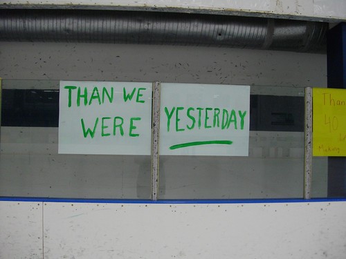 than we were yesterday