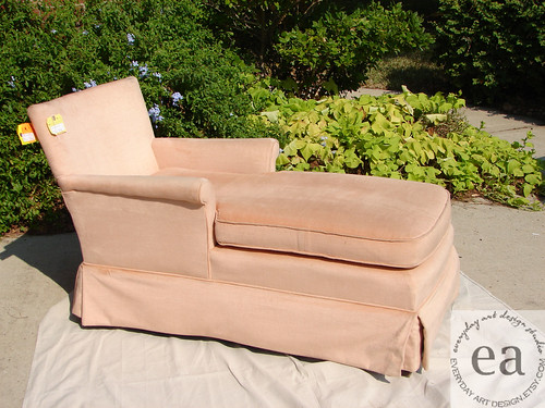 upholstered chaise before redo by everdayartdesign