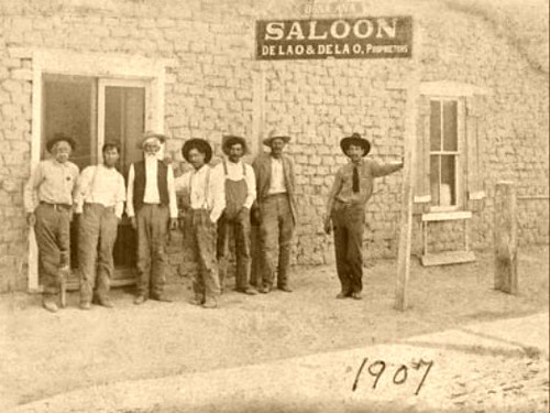 De La O Saloon, Village of Dona Ana, New Mexico 1907  (Full Size Photo-Sepia)