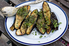 Grilled Eggplant with Mint