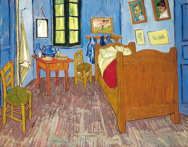 Vincent van Gogh - Van Gogh's Bedroom at Arles, 1889 at MusÃ©e d'Orsay...