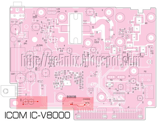 PCB ICOM IC-V8000 Top_med