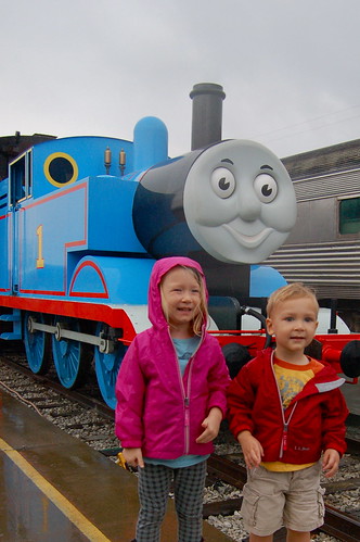 Kids with Thomas the Tank Engine