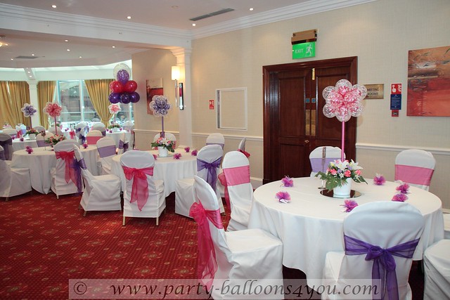 Wedding Decorations balloons silk flower hire chair cover hire wedding 