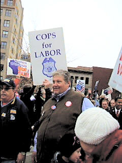 Cops Marching at the Rally