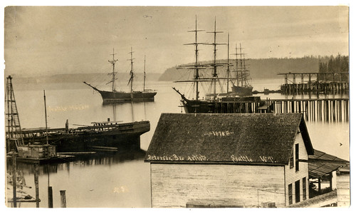 Seattle Harbor (Elliot Bay), 1878 (Taken from the foot of Cherry street) by crackdog